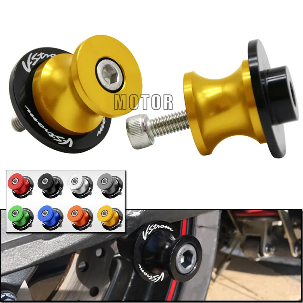 

8MM CNC Swingarm Sliders Spools For Suzuki V-Strom 650 All Year Motorcycle Rear Swing Arm Protector Stand Screws Slider Paddock