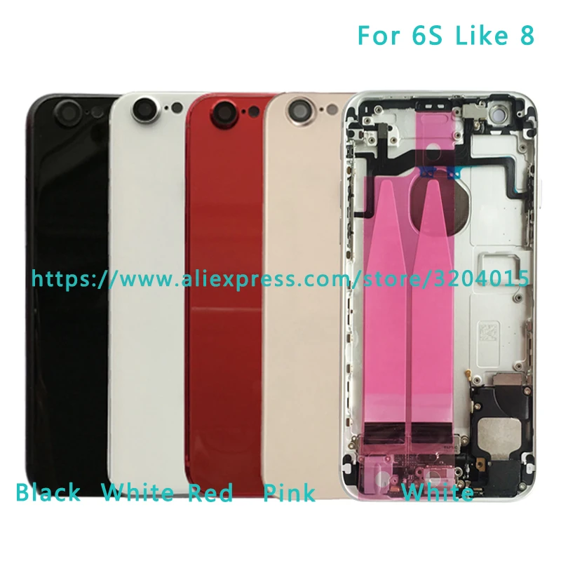 5pcs Back Middle Frame Chassis For IPhone 6S Plus Like 8 6S Like 8 Full