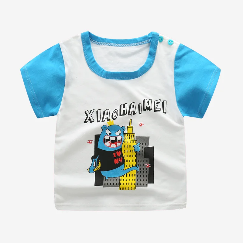 

Children Baby Cartoon Animals Short Sleeve T-shirt Clothes Kids Boys T-shirts Cotton Casual Tee Tops Boys Tops Kids Clothes