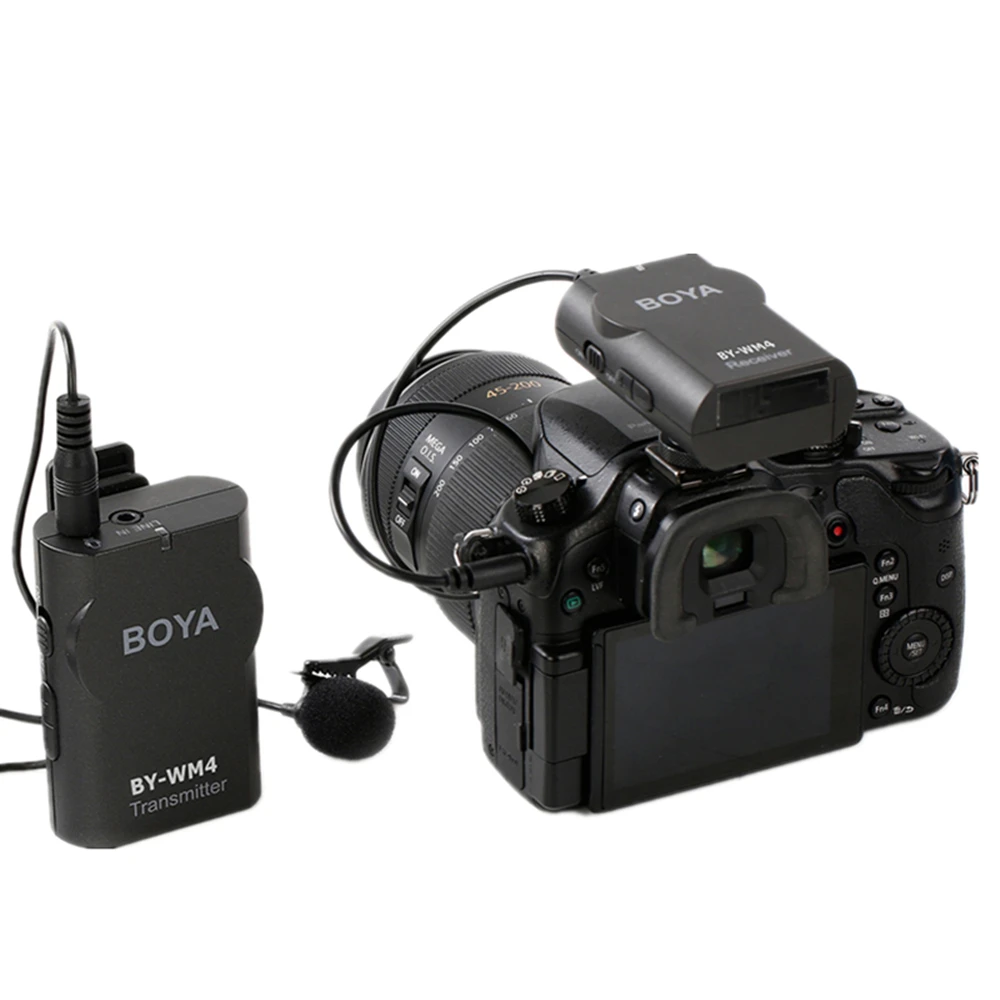 BOYA BY-WM4 беспроводной петличный микрофон системы для Canon Nikon sony Panasonic DSLR камера видеокамера iphone android смартфон