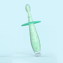 2 в 1 Детская пустышка на цепочке с прищепкой из пищевого силикона Зубная щётка Прорезыватель для зубов для детей мягкие безопасные гибкие Прорезыватель для обучения Z30