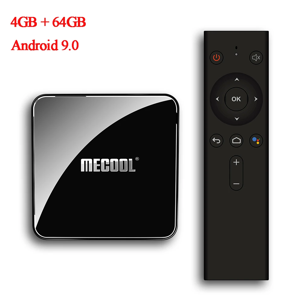  Mecool KM3 ATV Set Top Box Android 9.0 S905X2 4GB LPDDR4 64GB 5G WIFI BT4.0 Google Certificated Voi