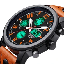 Mens Watches Top Brand Luxury Chronograph Digital Men Watch Leather Led Waterproof Sport Watch Men Male Clock Man Wristwatch Mens Watches Top Brand Luxury Chronograph Digital Men Watch Leather Led Waterproof Sport Watch Men Male Clock Man Wristwatch