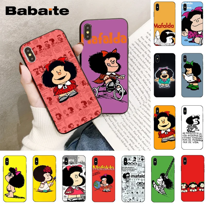 Babaita Mafalda العملاء عالية الجودة جراب هاتف ل أبل فون 8 7 6 6 S زائد X XS ماكس 5 5 S SE XR الهواتف المحمولة Babaita Mafalda العملاء عالية الجودة جراب هاتف ل أبل فون 8 7 6 6 S زائد X XS ماكس 5 5 S SE XR الهواتف المحمولة