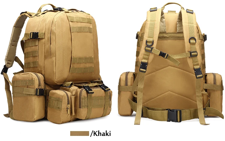 Militares do Exército Bolsa de Desporto ao ar Livre dos Homens 4 em 1 Tático Mochila Bolsas Molle Acampamento Caminhadas Viagem Escalada 50l Mod. 1260286 28 Mochilas escal.