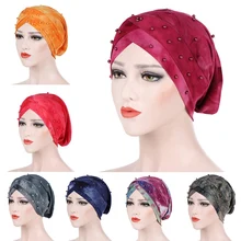 Новинка года, Модный женский головной убор в индийском стиле, мусульманский шарф с оборками и раком, Шапочка-тюрбан, Высококачественная женская шапка