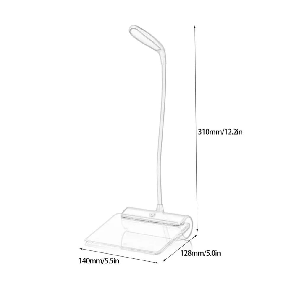 ICOCO светодиодный настольный светильник с доской для сообщений, Портативная USB лампа для чтения, универсальный настольный светильник с