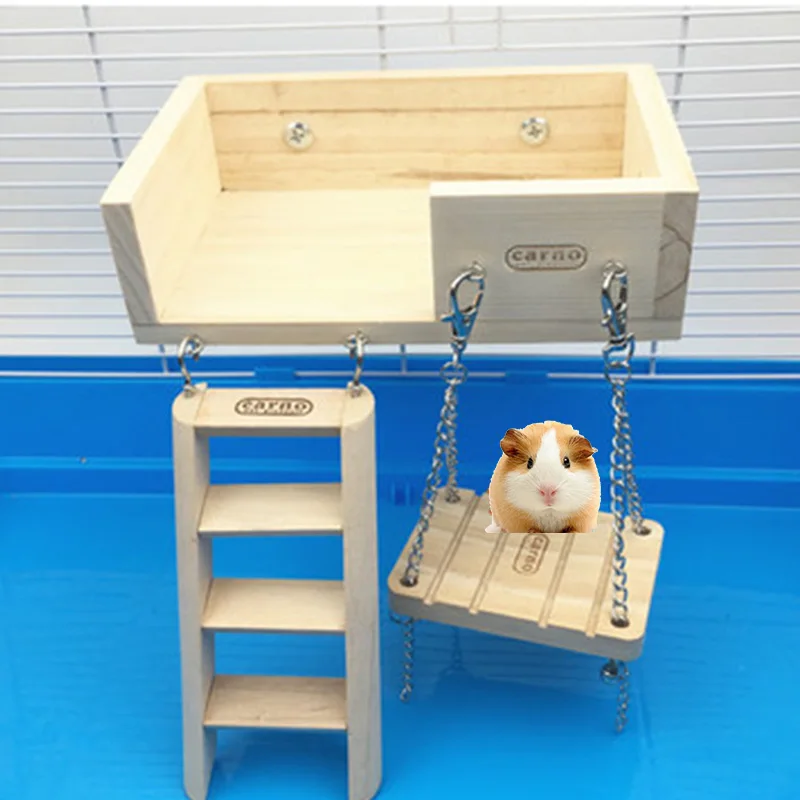 3 PCS Hamster Chinchilla house Bed cage Small Animal wood hamster