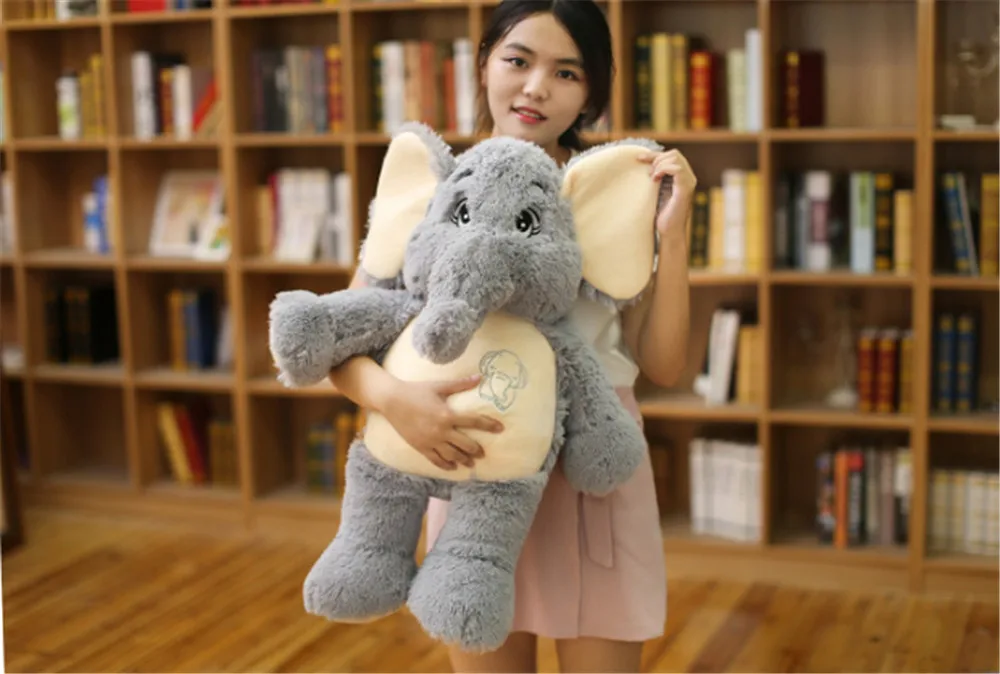 Fancytrader Cuddly Soft Animal Elephant Plush Toy Giant Stuffed Cartoon Elephants Doll Pillow Baby Gift Decoration 6
