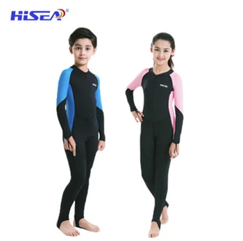 

HISEA children's wetsuits summer one-piece diving suit swimsuit sunscreen boys and girls long-sleeved snorkeling surfing suits