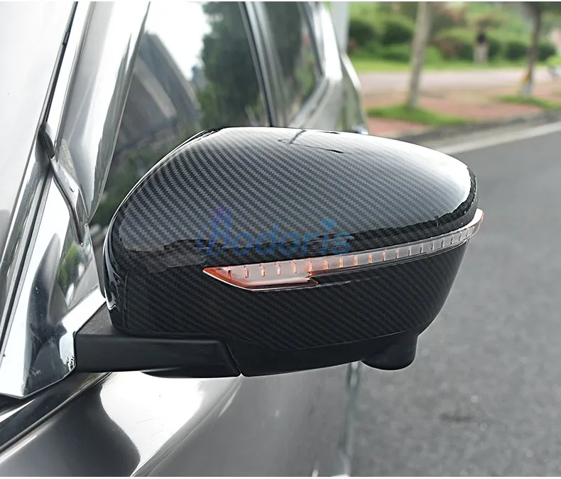 Углеродное волокно для стайлинга автомобилей S зеркальная крышка заднего вида накладка для Nissan Qashqai Rogue спортивные аксессуары