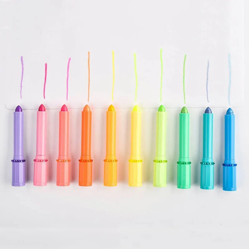 

40 pcs/Lot Bling diamond Lipstick color highlighter marker Gel crayon pens Stationery School supplies Material escolar DB607