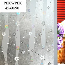 С украшением в виде кристаллов Sakura Стекло пленки витражи Стекло Стикеры декоративное витражное стекло оконная пленка красочные в солнечном свете 45/60/90 см x 200 см