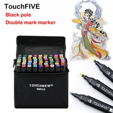 TouchFIVE художественный маркер, 168 цветов, двуглавый спиртовой эскизный маркер для школы, маркер для рисования, анимационный дизайн, школьные принадлежности