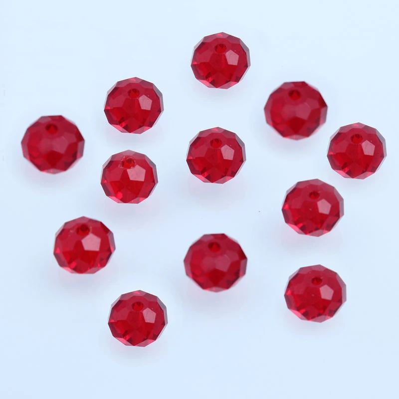 Wholesale Deep Red Top Quality 4*6mm Pick 21Colors Faceted Crystal