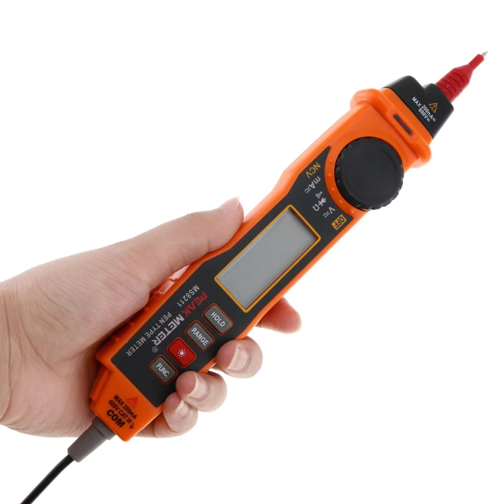 Цифровой мультиметр MS8211 ACV/DCV электрический ручной тестовый er Pen Бесконтактный