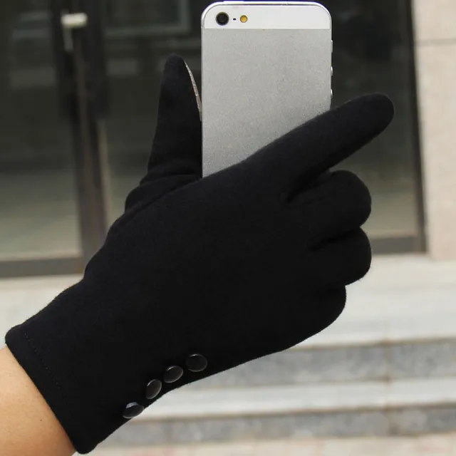 2017 Fashion Women Winter Gloves Female Ladies Girls Cotton Glove Outdoor Warm Full Finger Gloves YW -