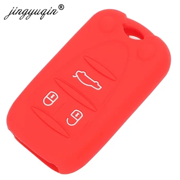 Keyforkess custodia portachiavi in Silicone a 3 pulsanti per ALFA Romeo 159 Giulietta Brera 156 A159 Q4 GT 946 Spider portachiavi - Jingyuqin custodia portachiavi in Silicone a 3 pulsanti per ALFA Romeo 159 Giulietta Brera 156