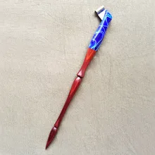 Высокое Качество Ручной Работы Розовое дерево синий Магия косой перо для каллиграфии Dip Ручка медной пластины скрипт Dip ручка держатель