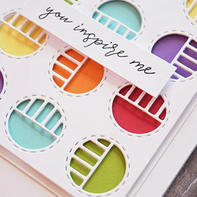 

Circle Frame DIY Craft Metal Cutting Dies Background Cut Die Mold Scrapbook Paper Craft Knife Mould Blade Punch Stencils Dies