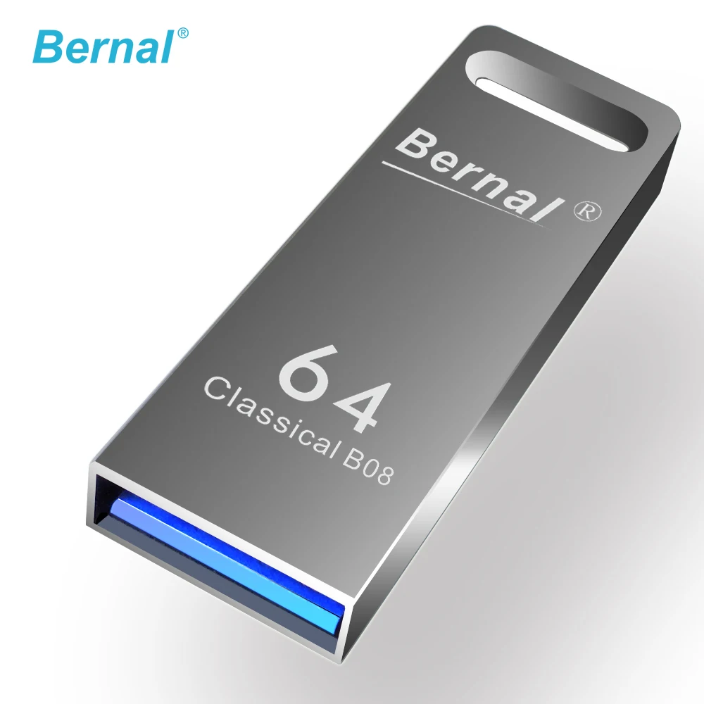 Bernal металлический usb 3 0 флэш-накопитель 8 ГБ 16 32 64 высокоскоростной бесплатная