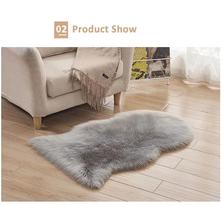 Искусственный коврик из овечьей шкуры ковер коврик нескользящий стул диван-крышка кожа мех простой пушистый нерегулярный район ковры