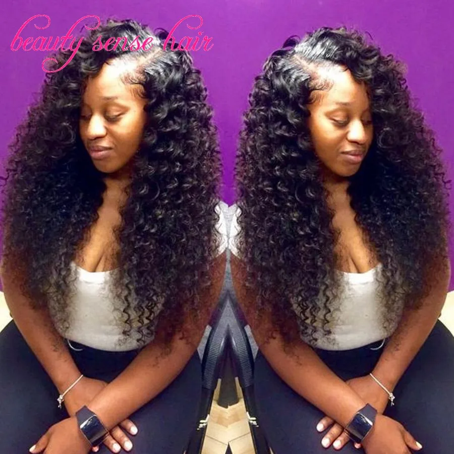 

4x4" Silk Top Full Lace Wigs Peruvian Virgin hair with natural hairline Kinky curly Glueless silk base Lace front wigs