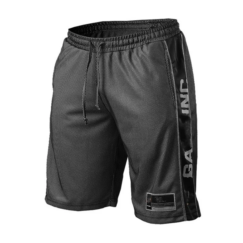 

New Men Fitness Bodybuilding Shorts Man Summer Gyms Workout Male Breathable Mesh Quick Dry Sportswear Jogger Beach Short Pants
