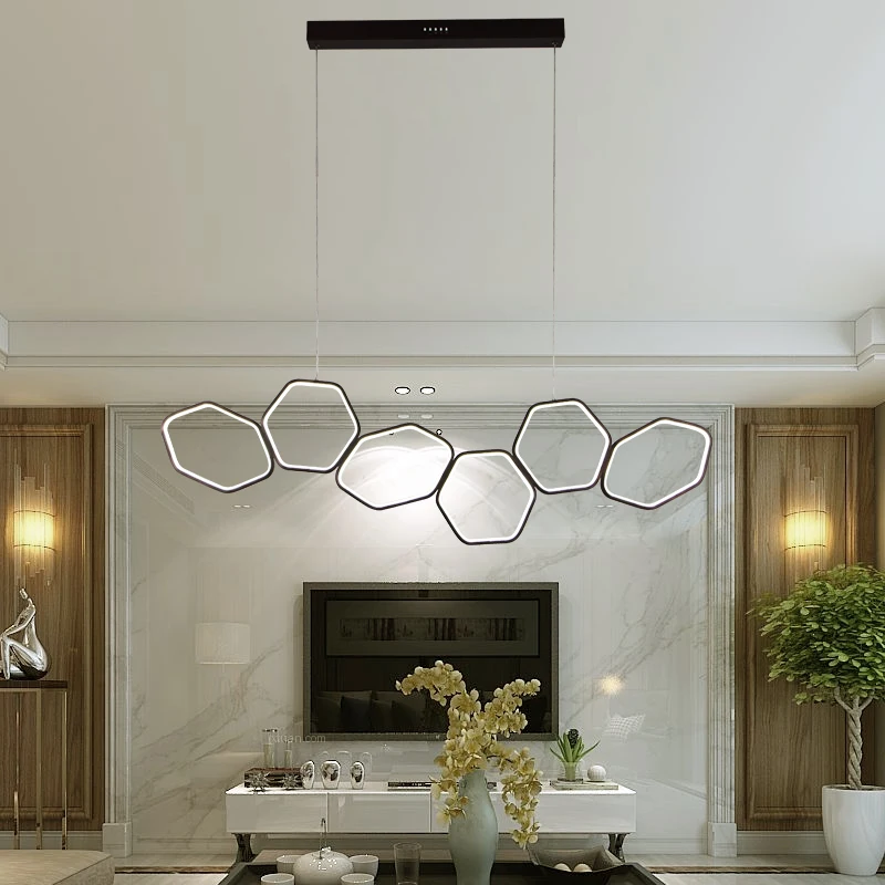  Minimalism Modern LED Pendant Lights for Dining Kitchen Room Living Room White or Coffee Color Hang - 32872661194