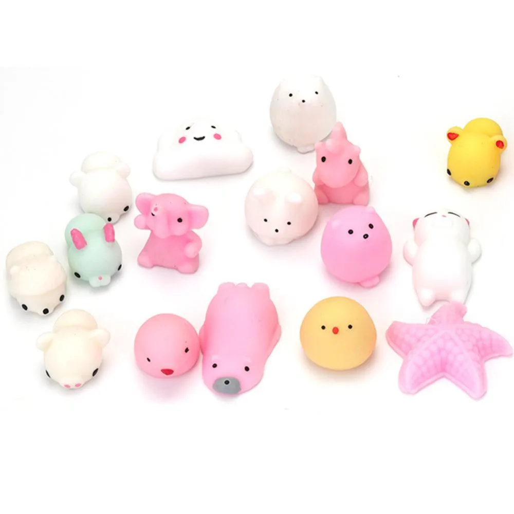 30 шт. Squeeze Squishies Mochi, игрушки для животных, аксессуары, мягкие силиконовые игрушки для детей