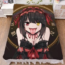 Japanese Anime Date A Live Nightmare Tokisaki Kurumi Anime Bed sheet Throw Blanket Bedding Coverlet Flat Bedsheet Cosplay Gifts Japanese Anime Date A Live Nightmare Tokisaki Kurumi Anime Bed sheet Throw Blanket Bedding Coverlet Flat Bedsheet Cosplay Gifts