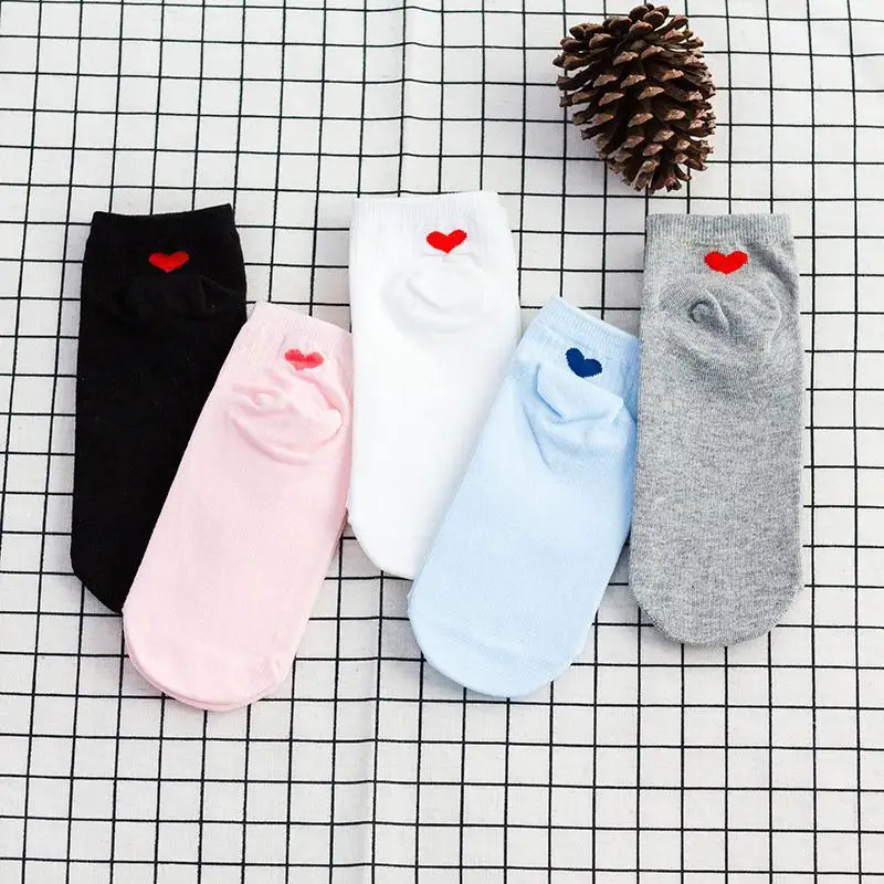 

Factory direct Korean version of love women socks Spring and summer cotton short socks women