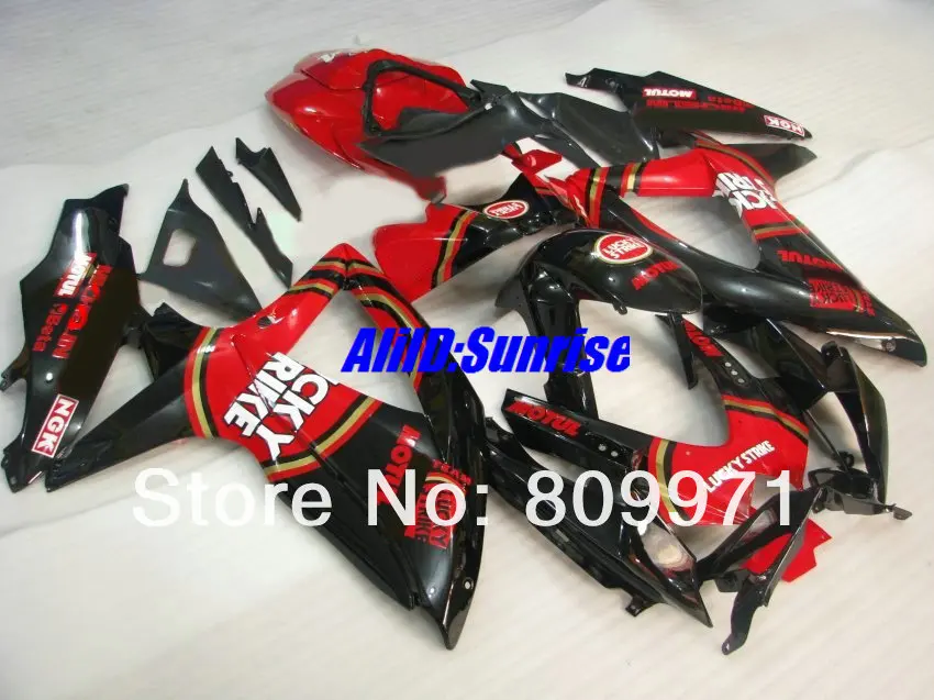 

Injection mold Fairing kit for SUZUKI GSXR600 750 2008 2009 GSXR600 GSXR750 K8 08 09 ABS Red white Fairings set+gifts
