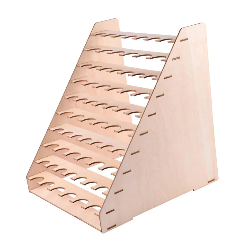 Wooden Epoxy Tools ,Storage Stand Holder, Paint Rack Organizer with 65 Holes Storage 33mm ,26mm Diameter Paints
