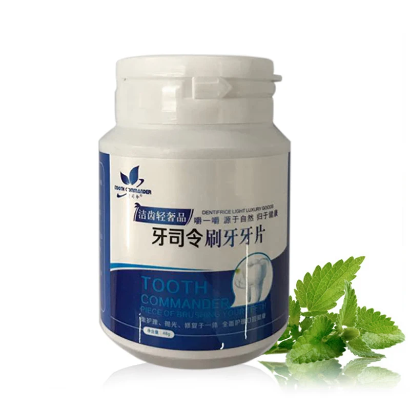 Chew Toothpaste Tablet for Teeth Whitening Remove Plaque Stains Oral