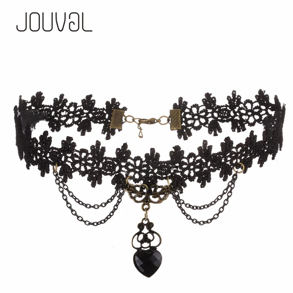 Gargantilla Gótico Victoriano Steampunk Joyería Collor Anillo Pulsera Collar de Encaje