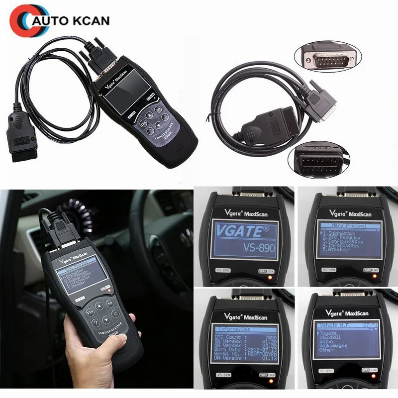 

Maxiscan VS890 Diagnostic scan Tool OBD II EOBD Code Reader Professional Grade Automobile Diagnosis Scanner Tools