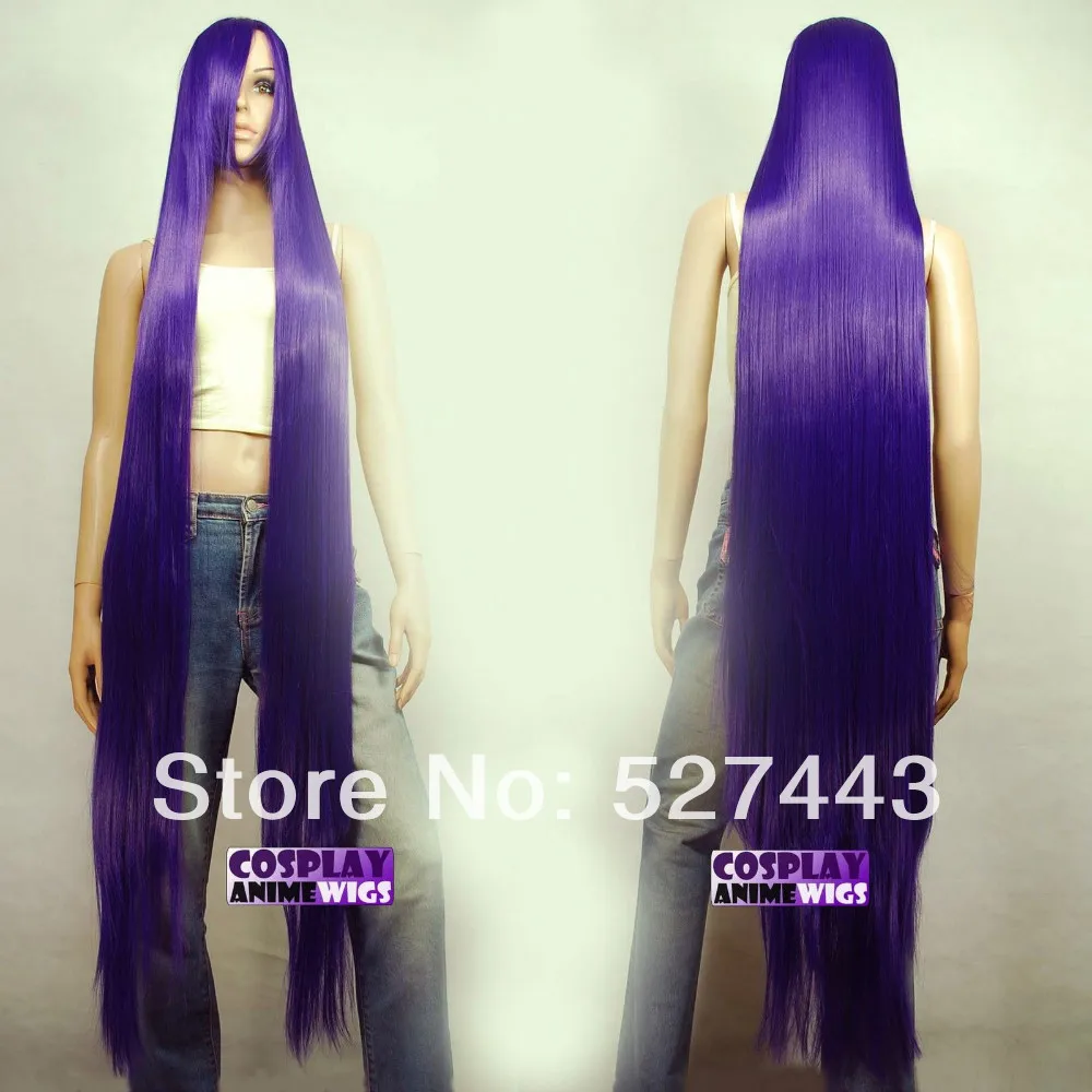 peruca hair queen Wholesale free shipping &gt&gt&gt150cm Dark Purple Styleable Extra Super Long Cosplay Wigs 81_737 women's hai |
