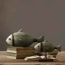 Американская деревенская домашняя мебель полимерное украшение ручной работы ретро рыбка модель креативный ручной работы художественный
