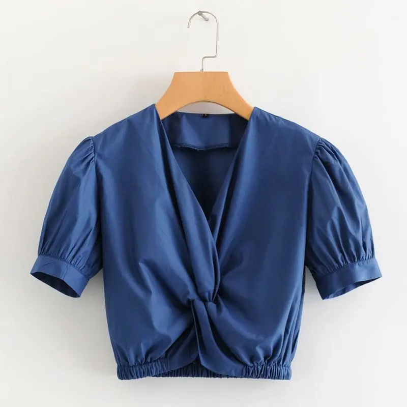 

European and American fashion crossover v-neck CW33-87648 brief paragraph coat