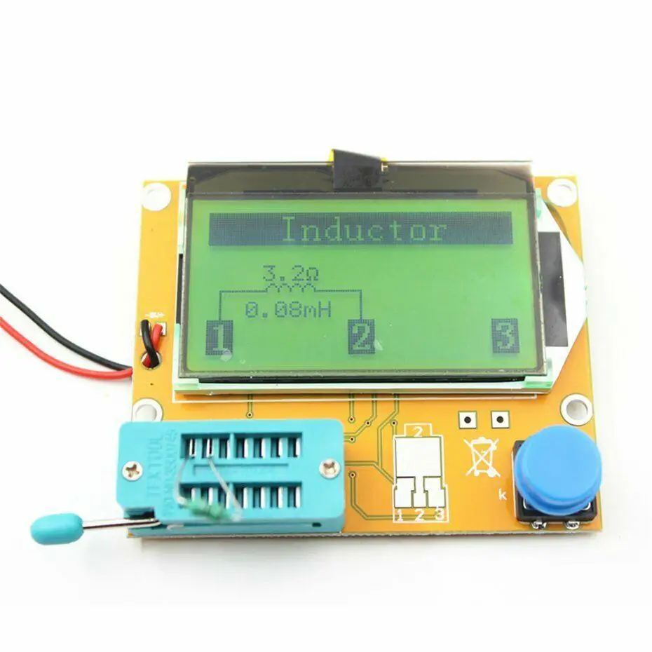 Adeeing LCR T4 ATmega328 цифровой тестер транзисторов 12864 LCD емкость ESR метр + чехол|Счетчики|