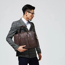 New Arrival Fashion Black Briefcase Men’s Business Briefcase Leather High Quality Cow Leather Laptop Messenger Bag