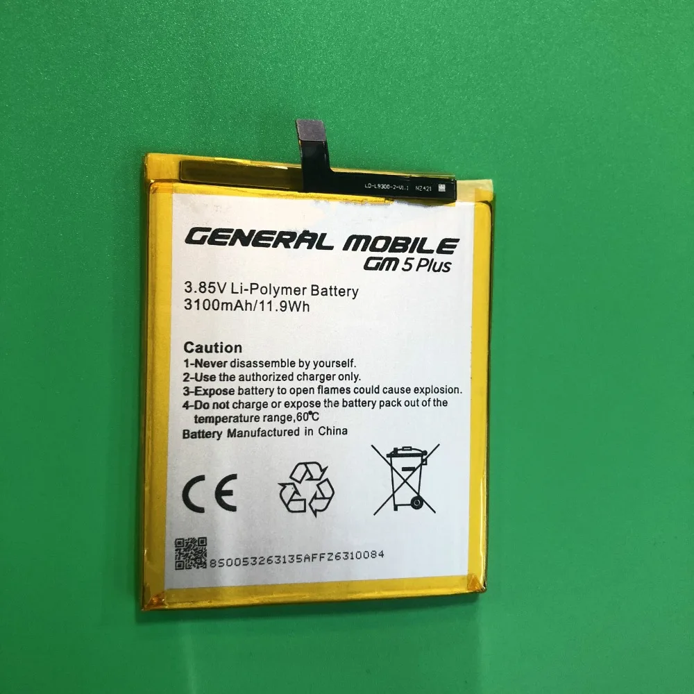 

3100mAh Replacement Battery Bateria Batterij For General Mobile GM 5 GM5 Plus 5Plus Android One Cell Mobile Phone Batteries