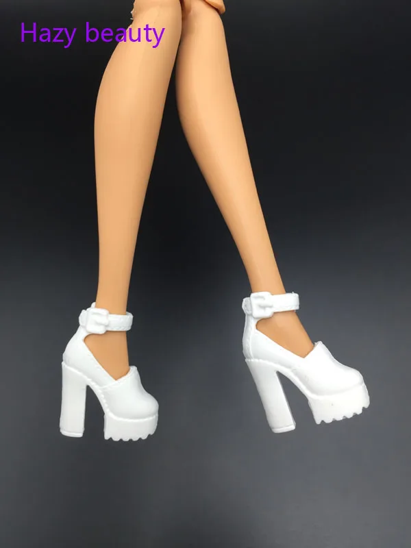 Туманно красоты кукла обувь белые туфли высокая обувь на каблуке для BB куклы BBI902