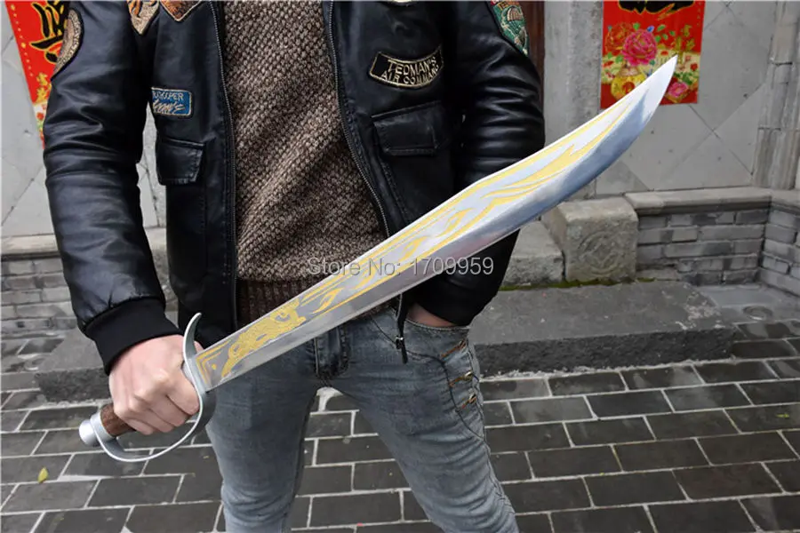 Handmade Chinese Cavalry Broadsword Sword KungFu Da Dao Full Tang High Carbon Steel Blade Sharp Asian Saber Knife