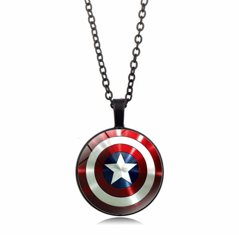 Ожерелье с персонажами из Marvel для мужчин, ожерелье Капитан Америка, Мстители 4, Железный человек, Тор, молоток, Подвеска для женщин - Окраска металла: A03