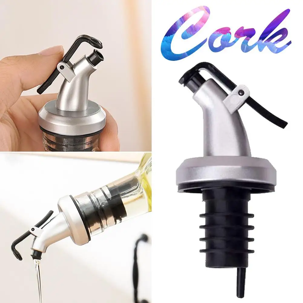 Oil bottle stopper vinegar bottles can ABS lock plug seal Leak-proof Food grade plastic Nozzle Sprayer Liquor Dispenser Wine