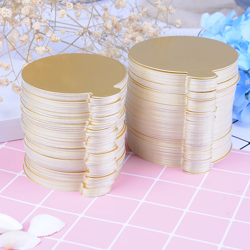 

100PCS/Pack Portable Serve Bases for Cake Round Cake Base Disposable Paper Coasters Practical Cupcake Board