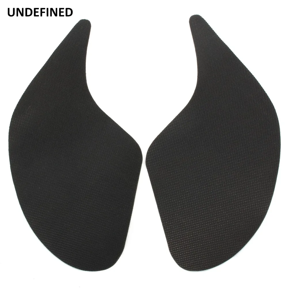 Black Motorcycle Tank Traction Pad Side Gas Fuel Knee Grip Protector Decal For Kawasaki Ninja 250 300 Z250 Z300 Pegatinas Moto