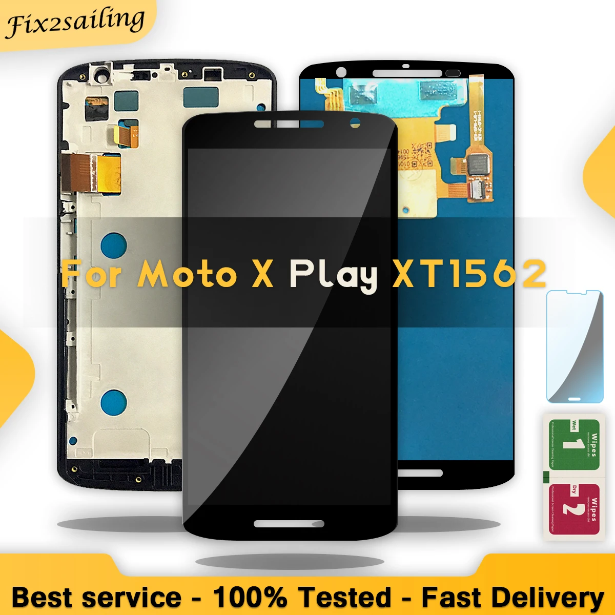 

High Quality LCD For Moto X Play XT1561 LCD XT1561 XT1562 XT1563 Display Assembly Touch Screen Digitizer Fra